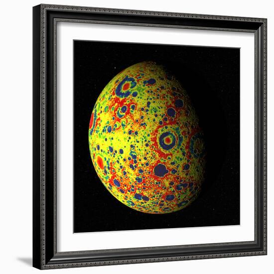 The Grail Free-Air Gravity Map of the Moon-null-Framed Photographic Print