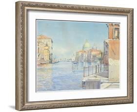 The Gran Canal, Venice, with the Santa Maria Della Salute, 1910-Gunnar Widforss-Framed Giclee Print