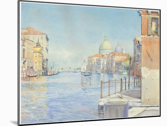 The Gran Canal, Venice, with the Santa Maria Della Salute, 1910-Gunnar Widforss-Mounted Giclee Print