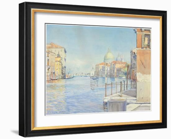 The Gran Canal, Venice, with the Santa Maria Della Salute, 1910-Gunnar Widforss-Framed Giclee Print