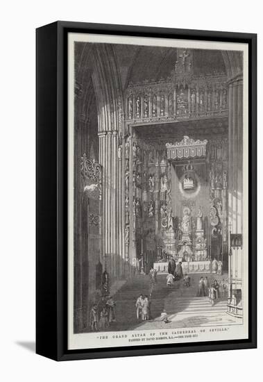 The Grand Altar of the Cathedral of Seville-David Roberts-Framed Premier Image Canvas