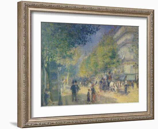 The Grand Boulevard, 1875-Pierre-Auguste Renoir-Framed Giclee Print