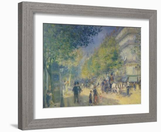 The Grand Boulevard, 1875-Pierre-Auguste Renoir-Framed Giclee Print