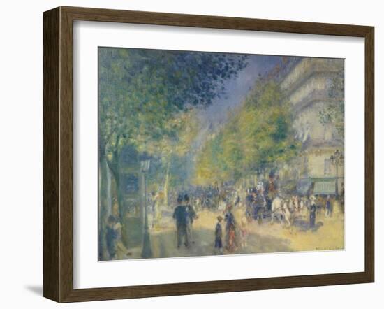 The Grand Boulevard, 1875-Pierre-Auguste Renoir-Framed Giclee Print