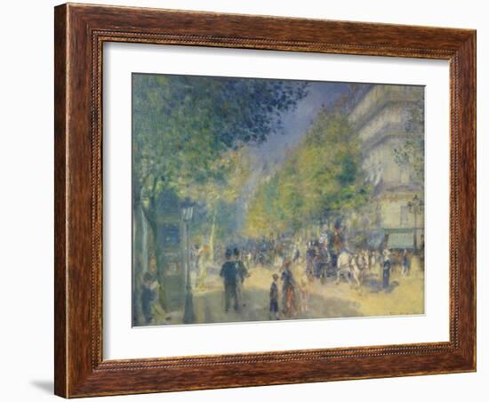 The Grand Boulevard, 1875-Pierre-Auguste Renoir-Framed Giclee Print