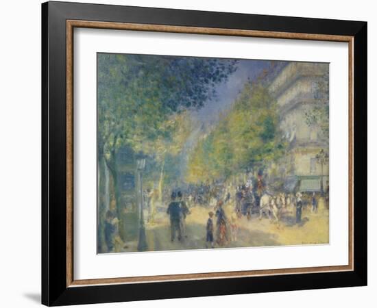 The Grand Boulevard, 1875-Pierre-Auguste Renoir-Framed Giclee Print