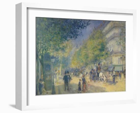 The Grand Boulevard, 1875-Pierre-Auguste Renoir-Framed Giclee Print