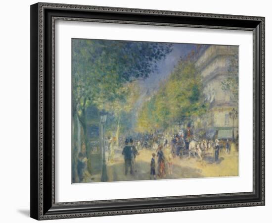 The Grand Boulevard, 1875-Pierre-Auguste Renoir-Framed Giclee Print