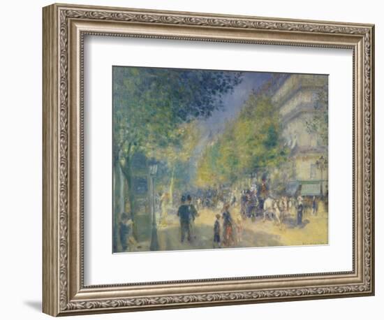 The Grand Boulevard, 1875-Pierre-Auguste Renoir-Framed Giclee Print