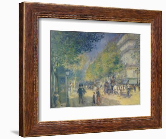 The Grand Boulevard, 1875-Pierre-Auguste Renoir-Framed Giclee Print