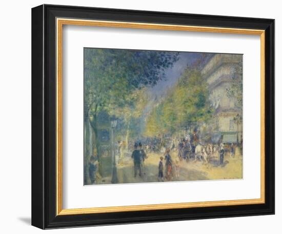 The Grand Boulevard, 1875-Pierre-Auguste Renoir-Framed Giclee Print