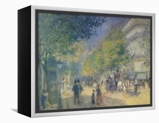 The Grand Boulevard, 1875-Pierre-Auguste Renoir-Framed Premier Image Canvas