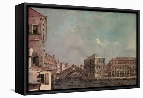 The Grand Canal above the Rialto, c.1760-Francesco Guardi-Framed Premier Image Canvas