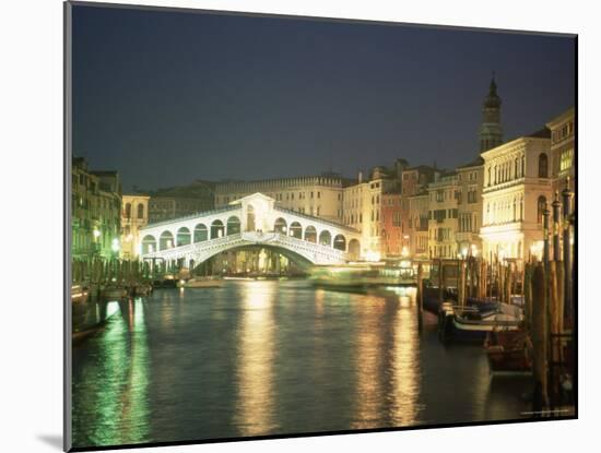 The Grand Canal and Rialto Bridge at Dusk, Venice, Unesco World Heritage Site, Veneto, Italy-Sergio Pitamitz-Mounted Photographic Print