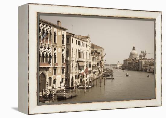 The Grand Canal and the Domed Santa Maria Della Salute, Venice, Veneto, Italy, Europe-Amanda Hall-Framed Premier Image Canvas