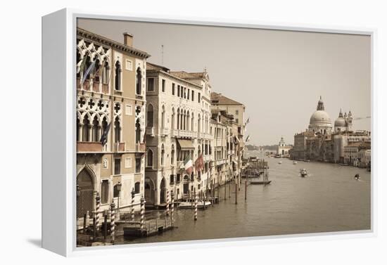 The Grand Canal and the Domed Santa Maria Della Salute, Venice, Veneto, Italy, Europe-Amanda Hall-Framed Premier Image Canvas