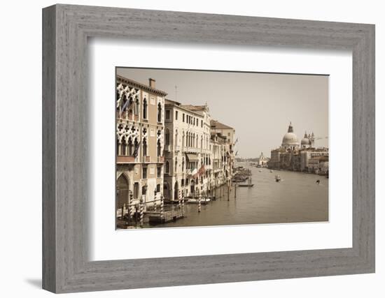 The Grand Canal and the Domed Santa Maria Della Salute, Venice, Veneto, Italy, Europe-Amanda Hall-Framed Photographic Print