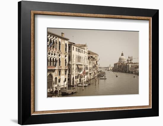 The Grand Canal and the Domed Santa Maria Della Salute, Venice, Veneto, Italy, Europe-Amanda Hall-Framed Photographic Print