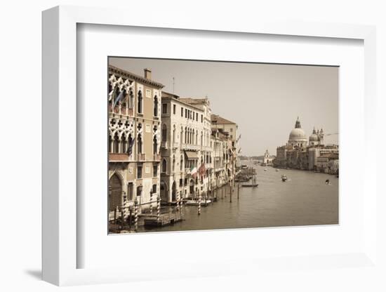 The Grand Canal and the Domed Santa Maria Della Salute, Venice, Veneto, Italy, Europe-Amanda Hall-Framed Photographic Print