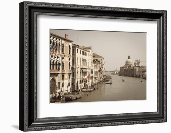 The Grand Canal and the Domed Santa Maria Della Salute, Venice, Veneto, Italy, Europe-Amanda Hall-Framed Photographic Print