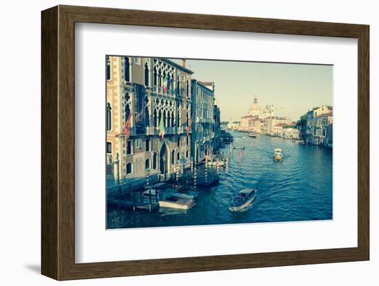 The Grand Canal and the Domed Santa Maria Della Salute, Venice, Veneto, Italy, Europe-Amanda Hall-Framed Photographic Print