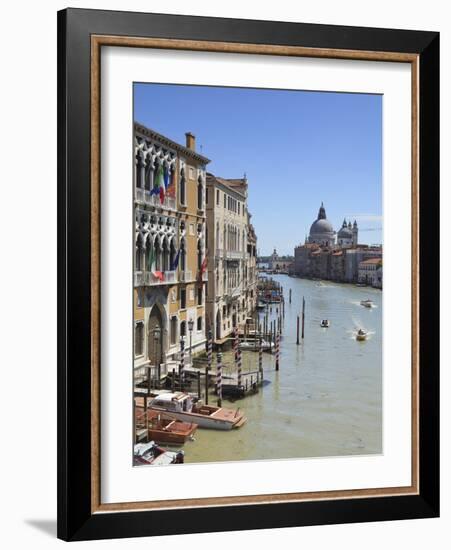 The Grand Canal and the Domed Santa Maria Della Salute, Venice, Veneto, Italy-Amanda Hall-Framed Photographic Print