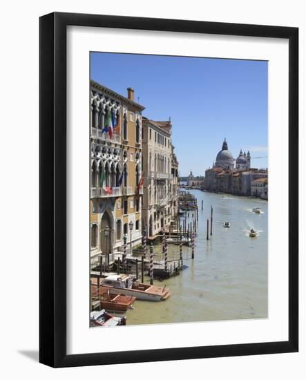 The Grand Canal and the Domed Santa Maria Della Salute, Venice, Veneto, Italy-Amanda Hall-Framed Photographic Print