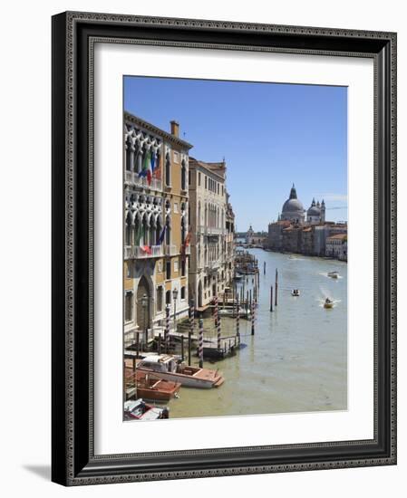 The Grand Canal and the Domed Santa Maria Della Salute, Venice, Veneto, Italy-Amanda Hall-Framed Photographic Print