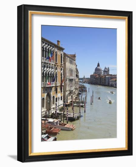 The Grand Canal and the Domed Santa Maria Della Salute, Venice, Veneto, Italy-Amanda Hall-Framed Photographic Print