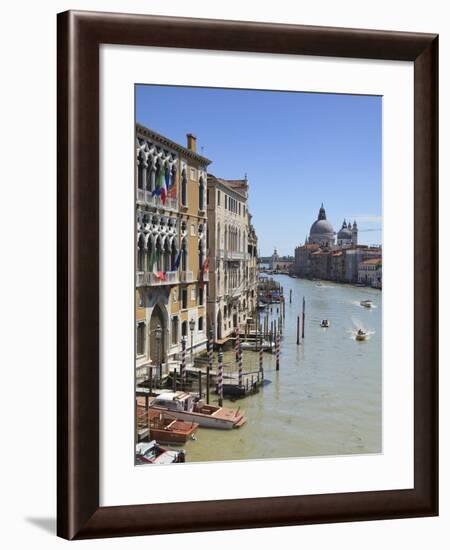 The Grand Canal and the Domed Santa Maria Della Salute, Venice, Veneto, Italy-Amanda Hall-Framed Photographic Print