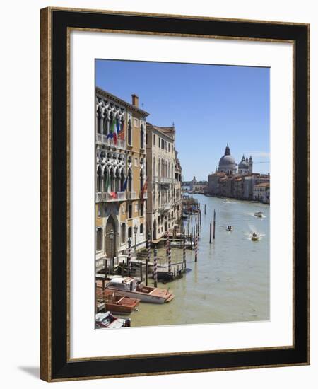 The Grand Canal and the Domed Santa Maria Della Salute, Venice, Veneto, Italy-Amanda Hall-Framed Photographic Print