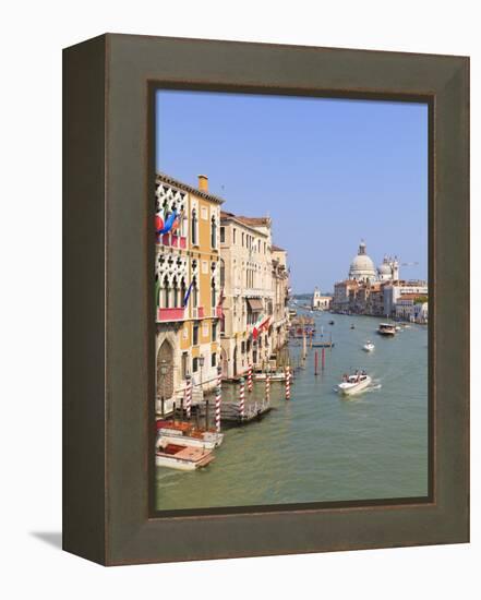 The Grand Canal and the Domed Santa Maria Della Salute, Venice, Veneto, Italy-Amanda Hall-Framed Premier Image Canvas