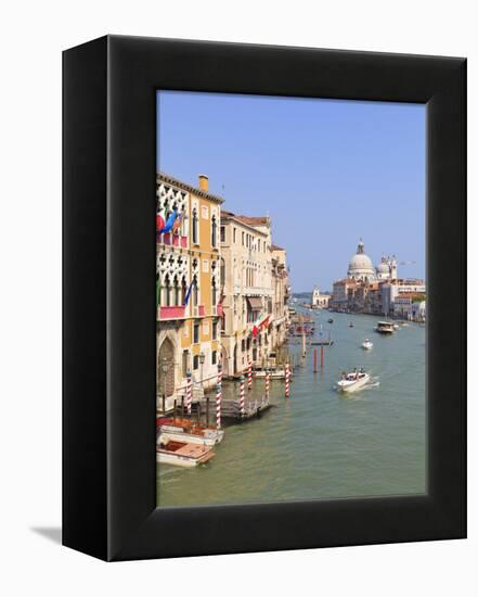 The Grand Canal and the Domed Santa Maria Della Salute, Venice, Veneto, Italy-Amanda Hall-Framed Premier Image Canvas