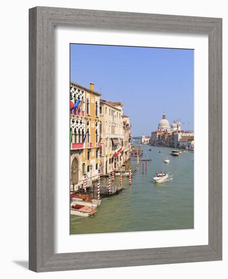 The Grand Canal and the Domed Santa Maria Della Salute, Venice, Veneto, Italy-Amanda Hall-Framed Photographic Print