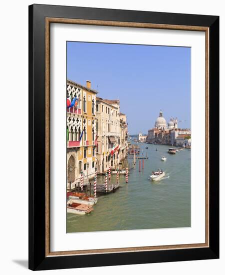 The Grand Canal and the Domed Santa Maria Della Salute, Venice, Veneto, Italy-Amanda Hall-Framed Photographic Print