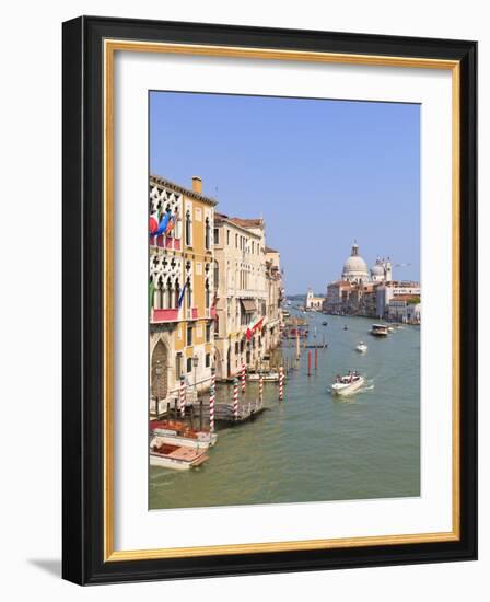 The Grand Canal and the Domed Santa Maria Della Salute, Venice, Veneto, Italy-Amanda Hall-Framed Photographic Print