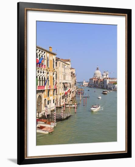 The Grand Canal and the Domed Santa Maria Della Salute, Venice, Veneto, Italy-Amanda Hall-Framed Photographic Print