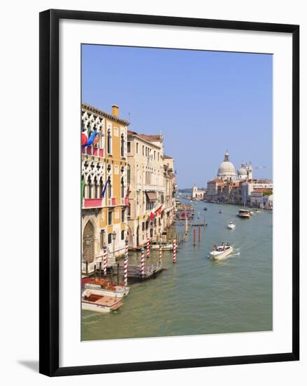 The Grand Canal and the Domed Santa Maria Della Salute, Venice, Veneto, Italy-Amanda Hall-Framed Photographic Print