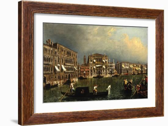 The Grand Canal at the [Rio di] Ca’ Foscari, c.1740-1743-Michele Marieschi-Framed Giclee Print