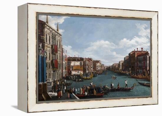 The Grand Canal at Venice-Canaletto-Framed Premier Image Canvas