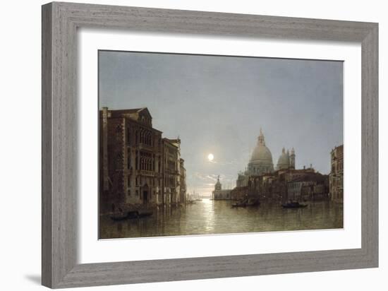 The Grand Canal by Moonlight-Henry Pether-Framed Giclee Print