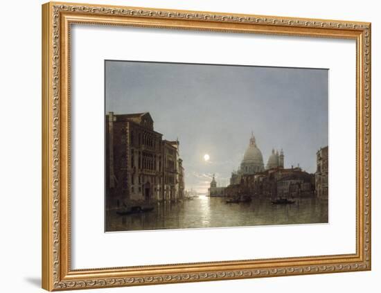 The Grand Canal by Moonlight-Henry Pether-Framed Giclee Print