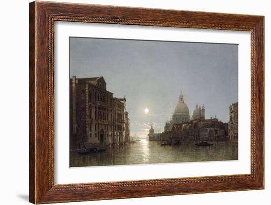 The Grand Canal by Moonlight-Henry Pether-Framed Giclee Print