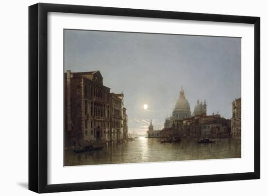 The Grand Canal by Moonlight-Henry Pether-Framed Giclee Print