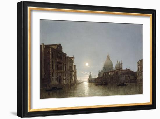 The Grand Canal by Moonlight-Henry Pether-Framed Giclee Print