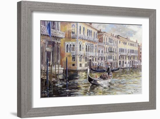 The Grand Canal in the Late Afternoon-Rosemary Lowndes-Framed Giclee Print