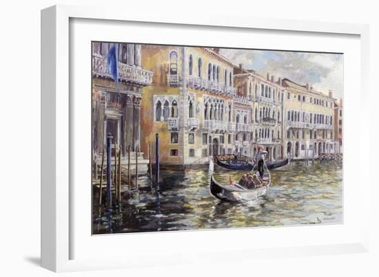 The Grand Canal in the Late Afternoon-Rosemary Lowndes-Framed Giclee Print