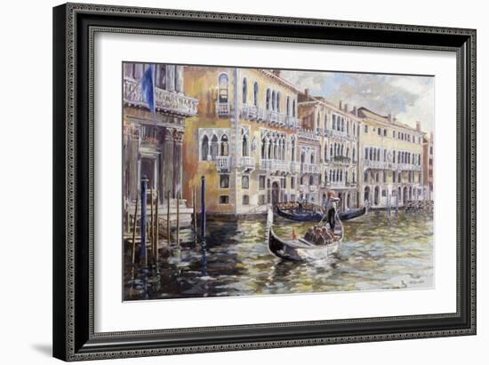 The Grand Canal in the Late Afternoon-Rosemary Lowndes-Framed Giclee Print