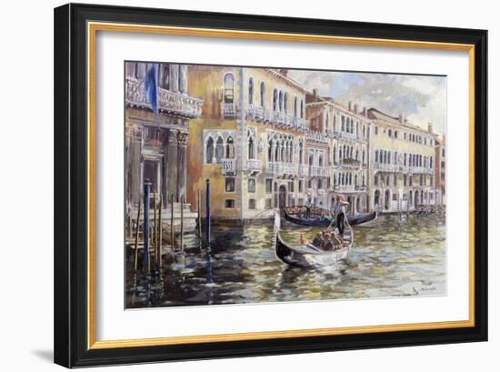 The Grand Canal in the Late Afternoon-Rosemary Lowndes-Framed Giclee Print