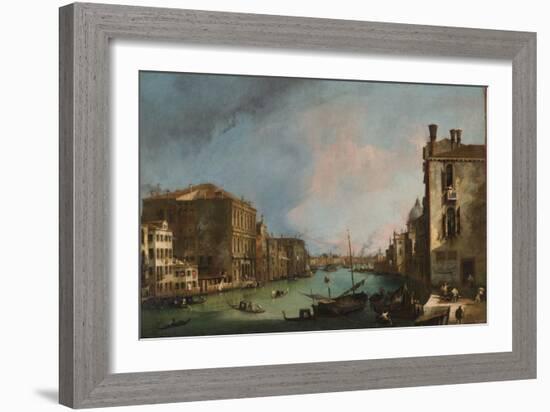 The Grand Canal in Venice, 1723-Canaletto-Framed Giclee Print